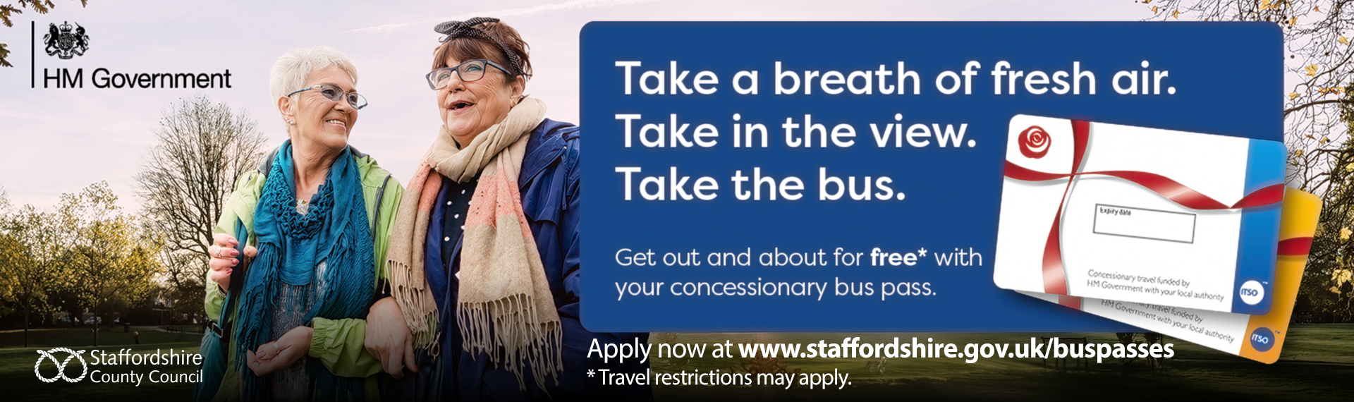 Get out and about on the bus for free with your concessionary bus pas