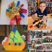 Collage of craft events for Summer Reading Challenge