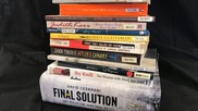 A pile of Holocaust related books
