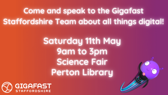 Perton Library GigaFast Staffs popup event