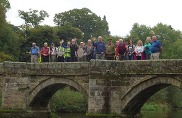 A group of walkers on Essex Bridge in Great Haywood