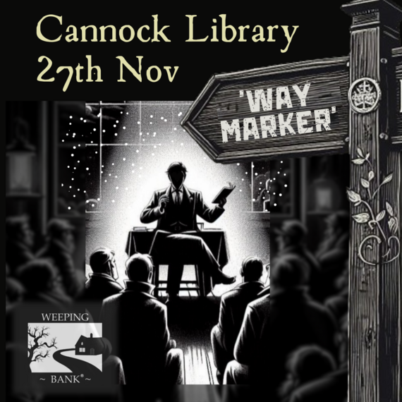 Way Marker Ghost Story - a man reading to an audience