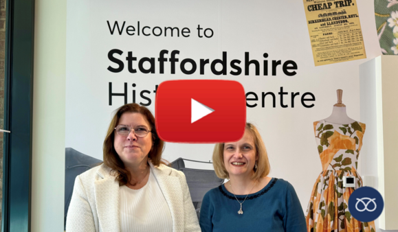 Cllr Victoria Wilson with Head of Archives & Heritage at Staffordshire County Council, Joanna Terry