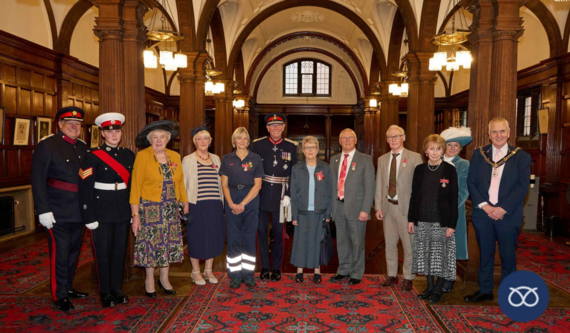  group photo of recipients of award