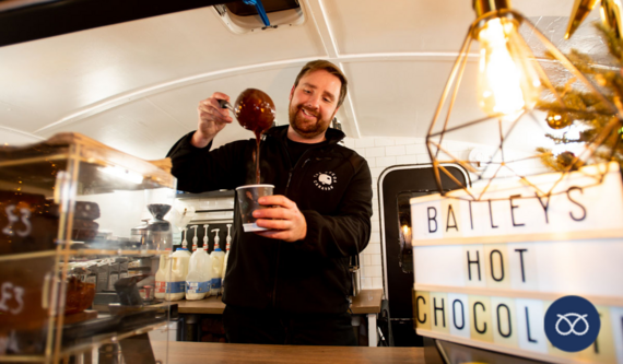 Weston Park Christmas Market Bailey's Hot Chocolate Stall