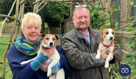 Julie White, Creative Director, Spike, the therapy dog, Nick Platt, Director, Fox, the therapy dog.