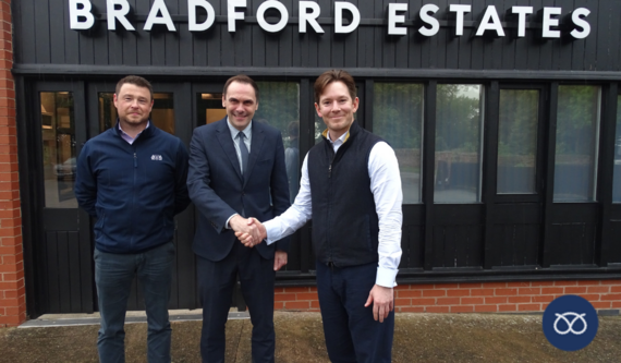 Graham Young (Bradford Estates), Cllr Simon Tagg (SCC) and Alexander Newport (Bradford Estates)