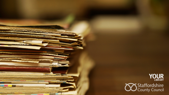 Local Studies piles of papers and old books