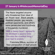 Nazi Persecution graphic from Holocaust Memorial Day