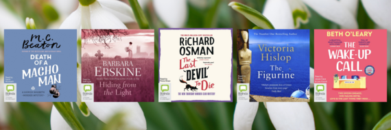 Book covers on a background of snowdrops