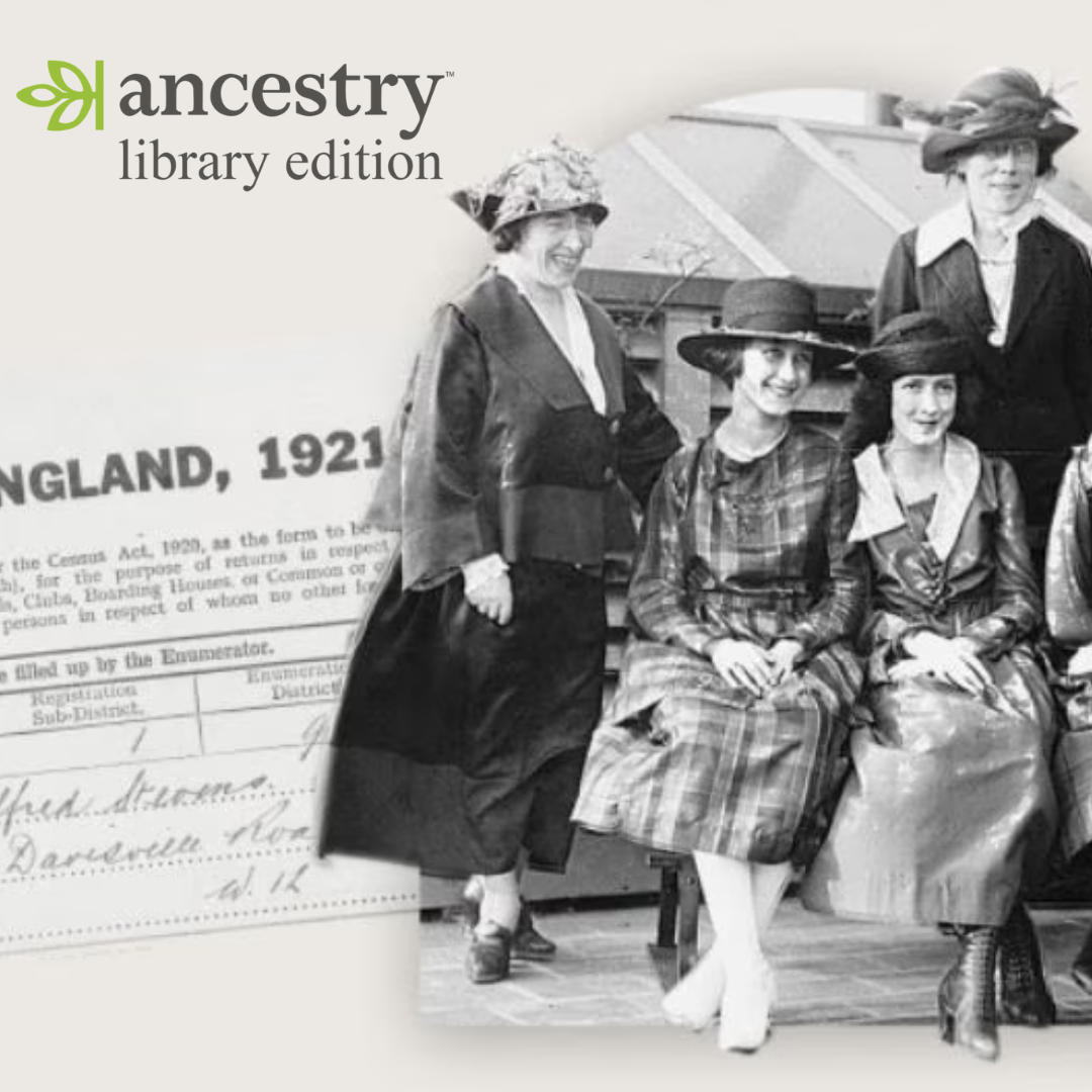 Ancestry Library Edition 1921 Census image A group of women seated