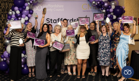 photo of winners from Staffordshire dignity in care awards 2025