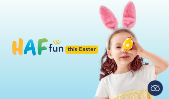 child wearing bunny ears