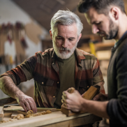 Men woodworking