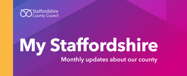 Pink header with text "My Staffordshire"