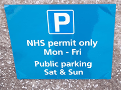 Parking sign