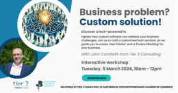 Business Problem Custom Solution event poster