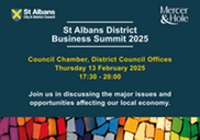 St Albans Business Summit promotional flyer