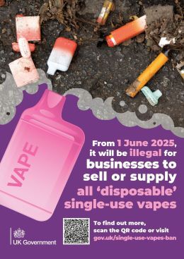 Single use vapes ban poster
