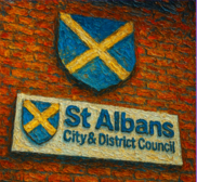 St Albans shield on Council Offices