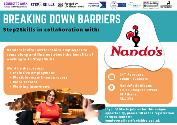 Flyer for Step2Skills inclusive Hiring Insight Morning