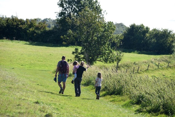 A family walk on Coaley Peak