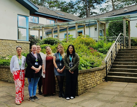 Members of Stroud District Council fundraising team with Kirsty Murray of Longfield Trust