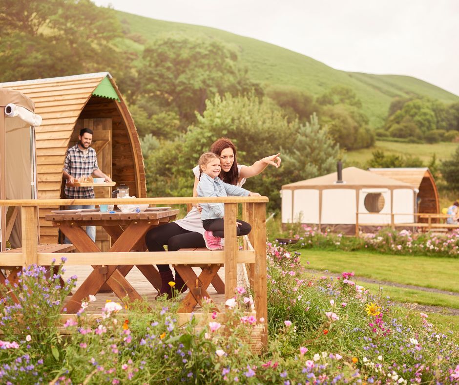 Family glamping holiday