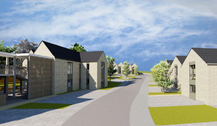 Artists impression of the new development at Glebelands