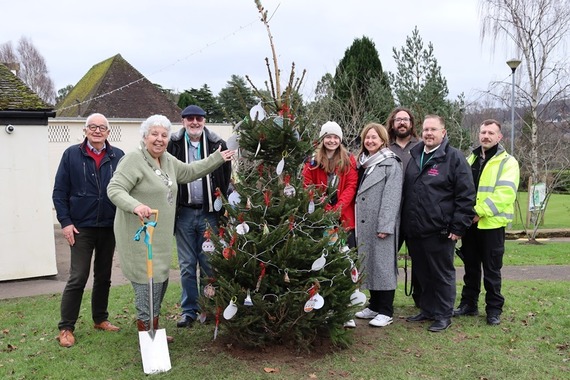 Commemorative tree planting in Stratford Park