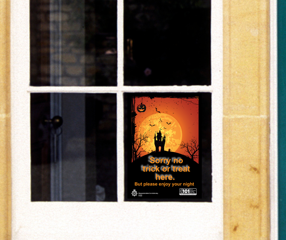 No trick or treaters poster