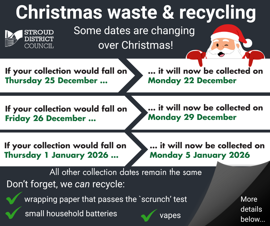 Christmas 2025 waste and recycling dates