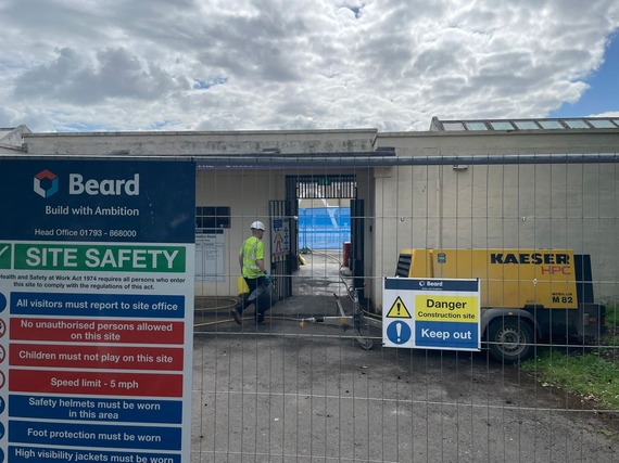Work is going ahead at Stratford Park Lido