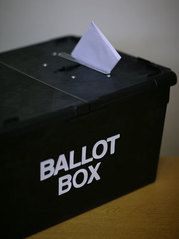 Ballot box for voting in elections