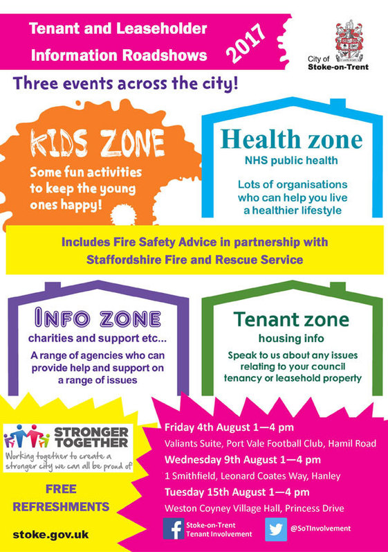 Tenants' roadshow poster August 2017