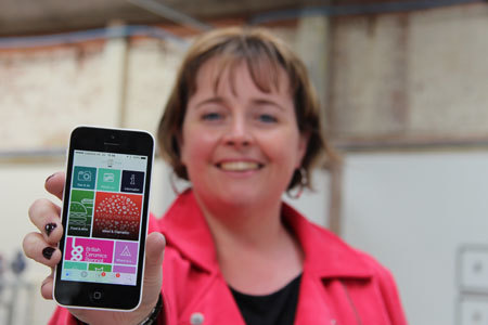Council leader Cllr Abi Brown shows off the MyStoke visitor app