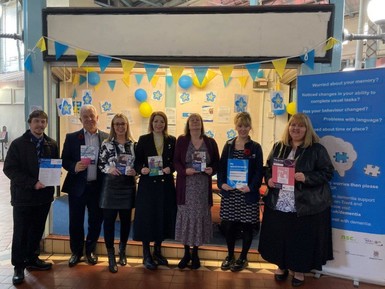 This is an image of the launch of the new dementia stall in Longton market