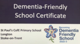 This is an image of a dementia friendly school certificate