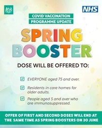 This is an image which highlights the new Covid Spring Booster campaign