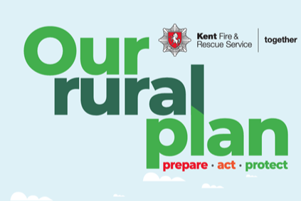 Logo which reads Kent Fire and Rescue Rural Plan 