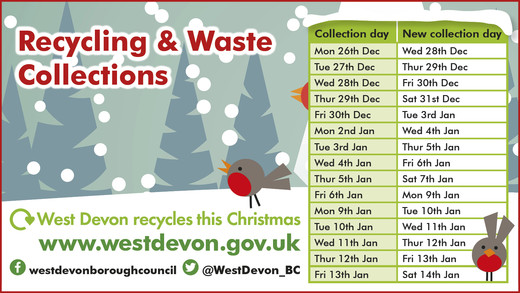 Christmas Waste Collection Calendar WD