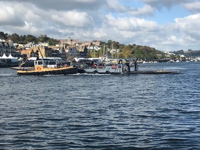 Dartmouth Lower ferry - Naval College view