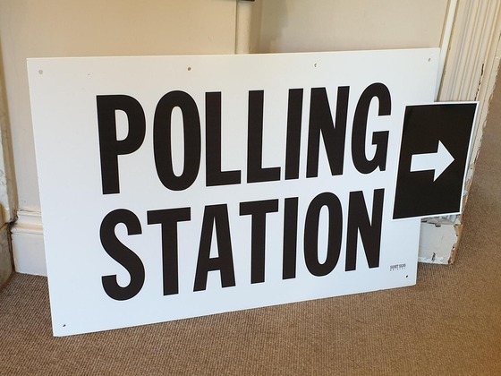 polling station sign 