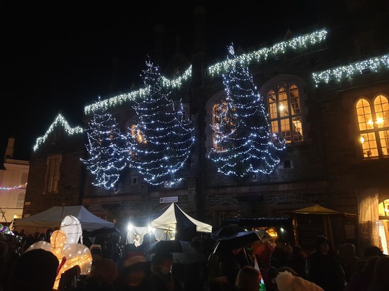 xmas trees at dickensian