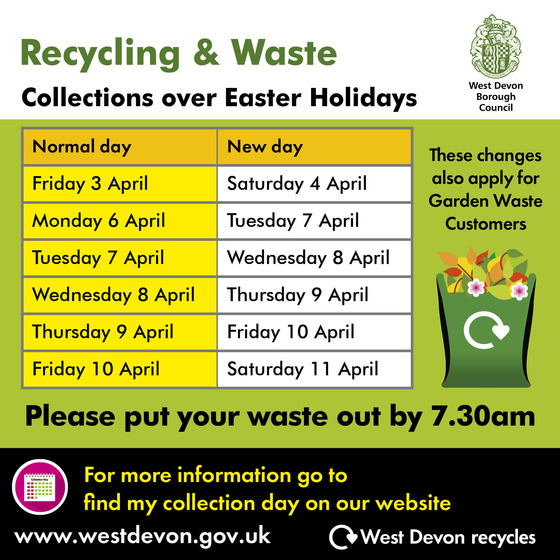 West Devon Easter Waste changes