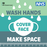 wash hands cover face make space