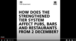 Post 2 December Tier 2 pubs and restaurants video