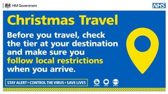 Christmas travel. Before your travel, check the tier at your destination and make sure you follow local restrictions when you arrive.