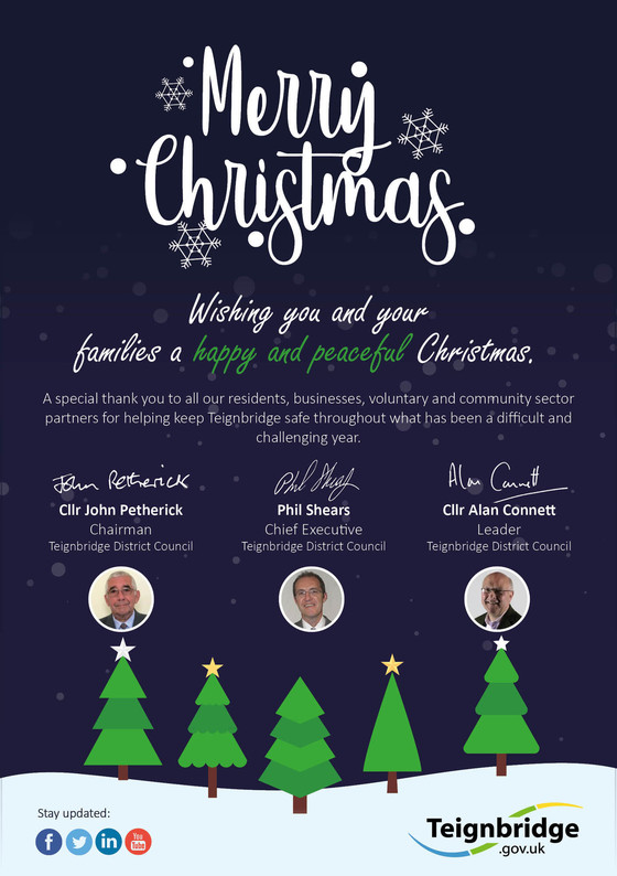 Christmas card from Chair, MD and leader