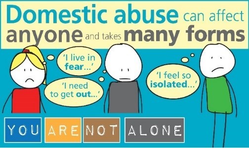 Domestic abuse can affect anyone and takes many forms.  You are not alone.